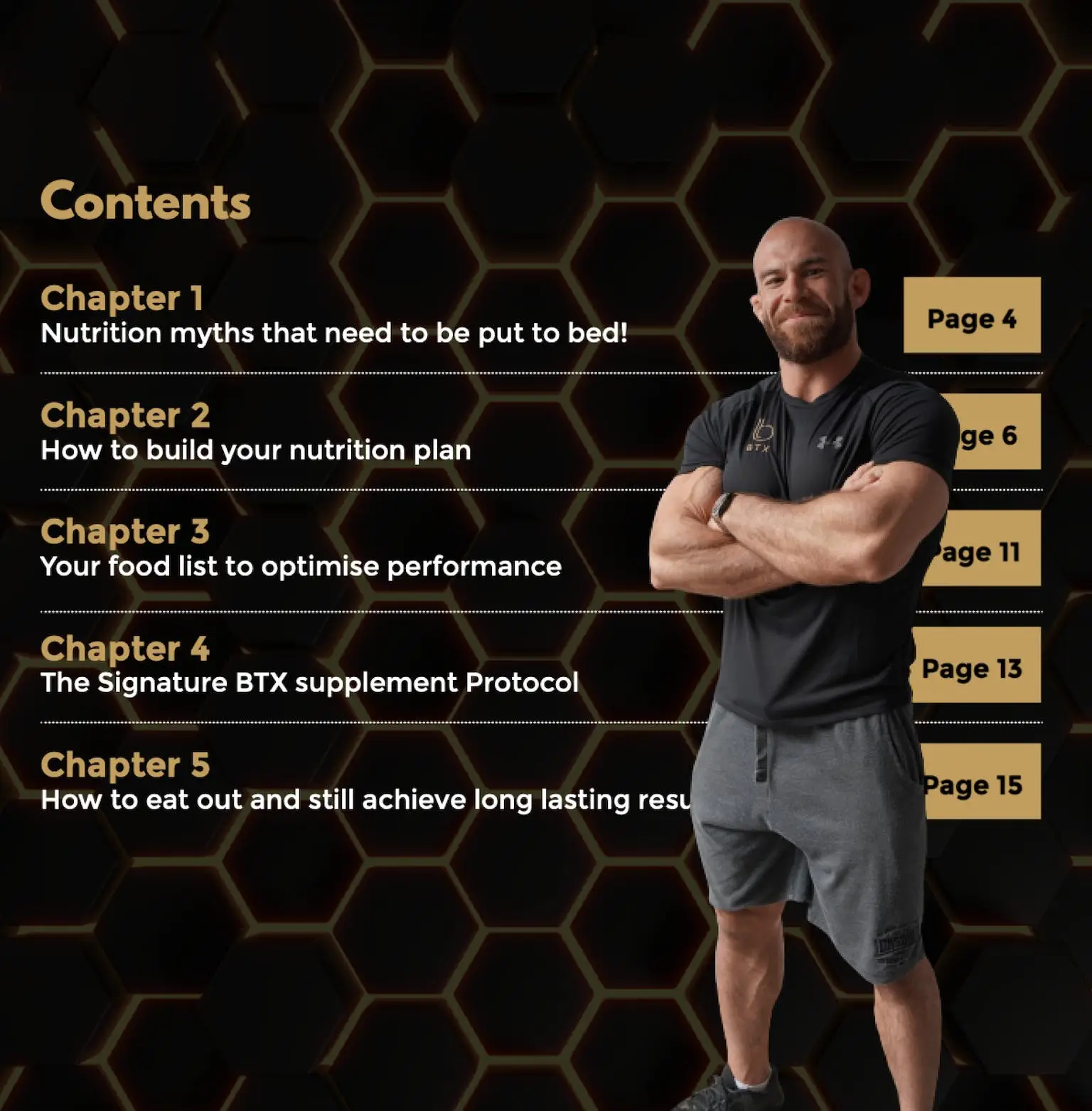 Contents page of the FREE Nutrition Guide